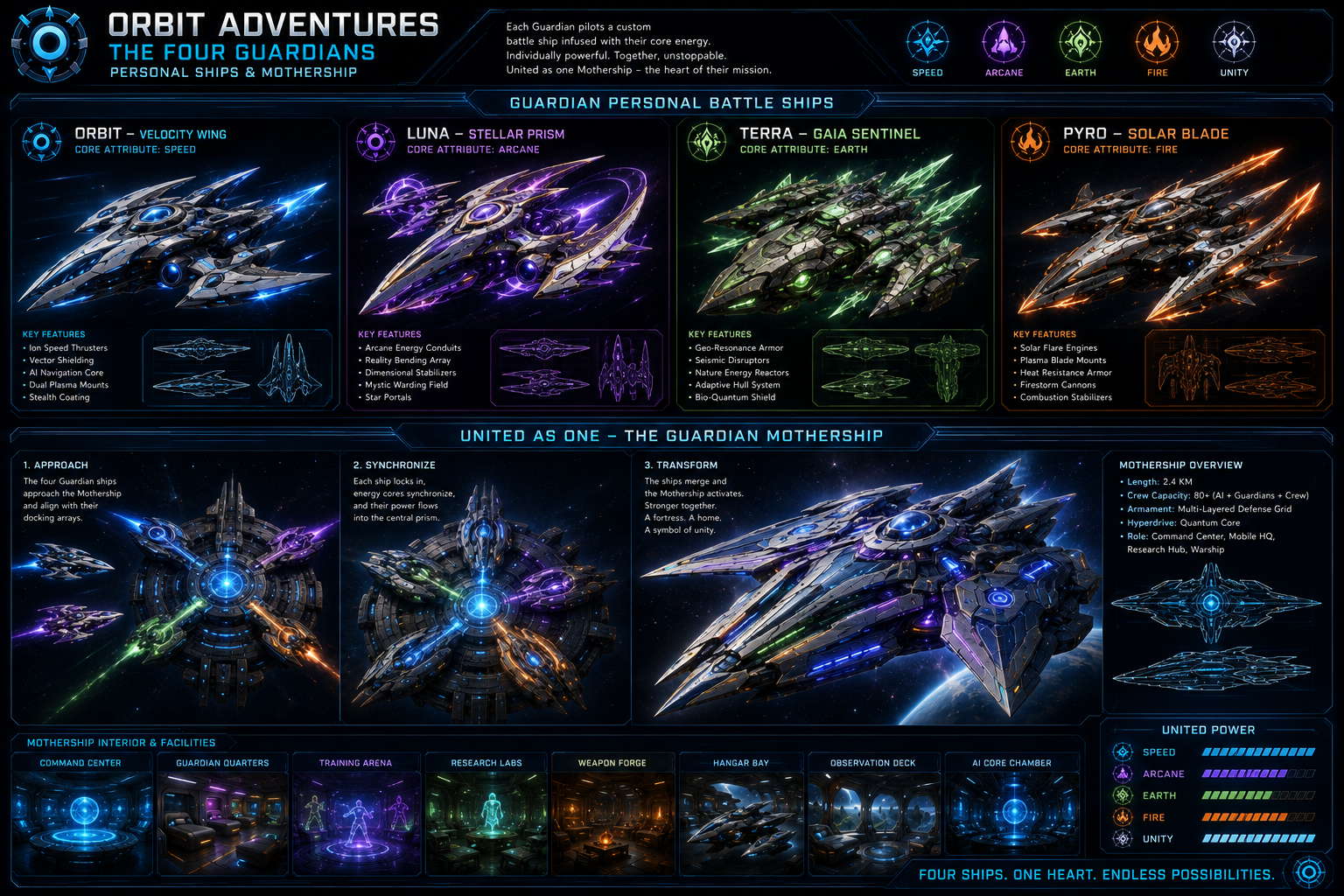 Personal ships and mothership concepts