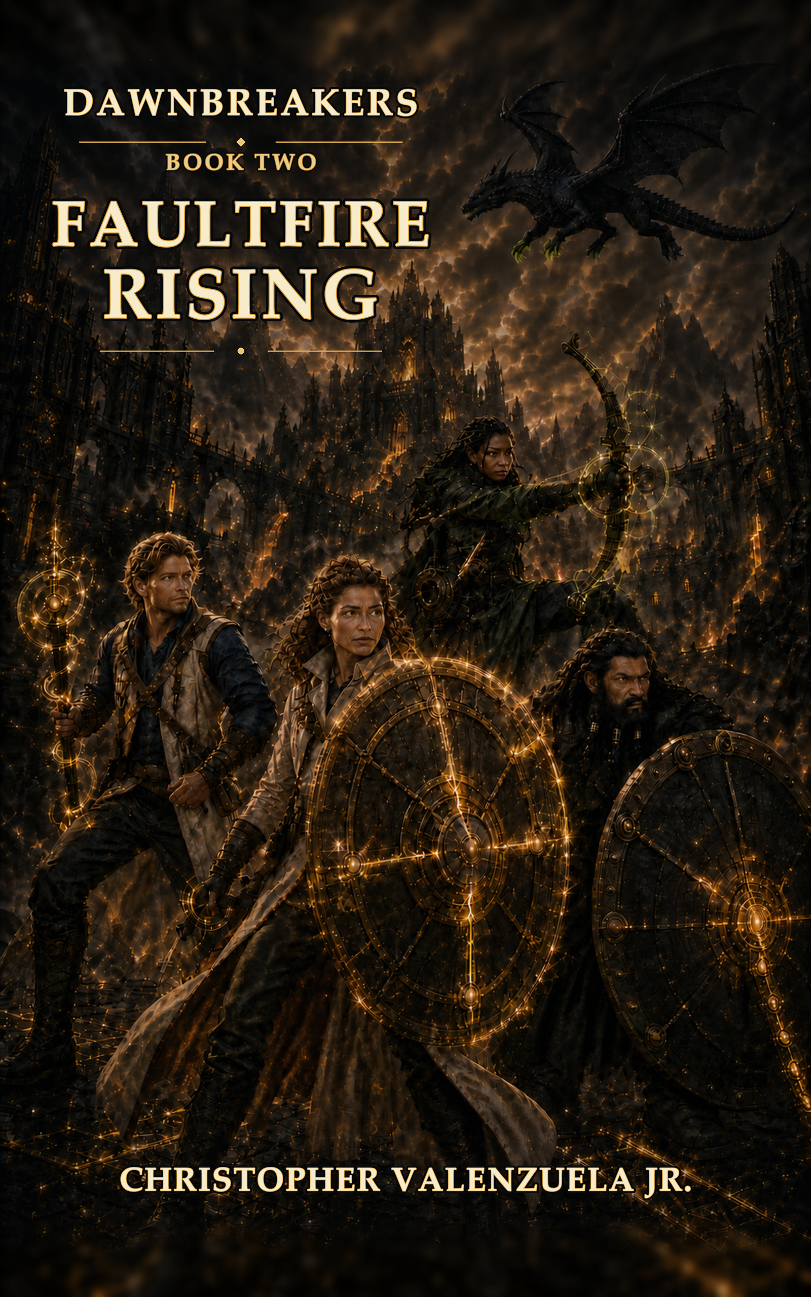 Retail cover of Faultfire Rising, DawnBreakers Book Two