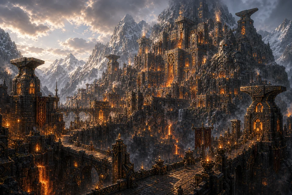 Stoneforge, the volcanic mountain capital of Ironreach
